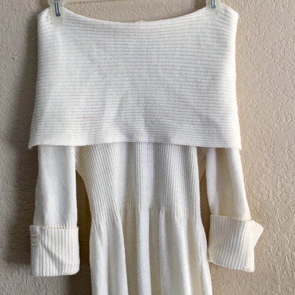 TakeOut Off the Shoulder Sweater Dress (MM) - Picture 7 of 12